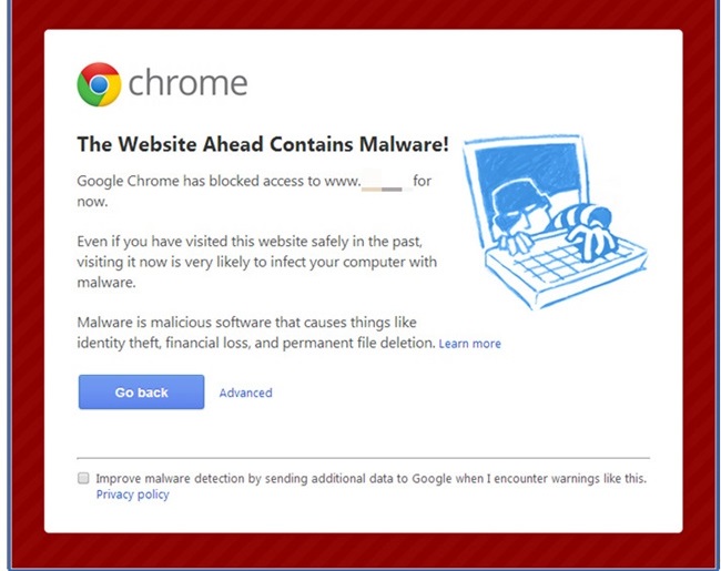Google cảnh báo mã độc có thể xâm nhập website