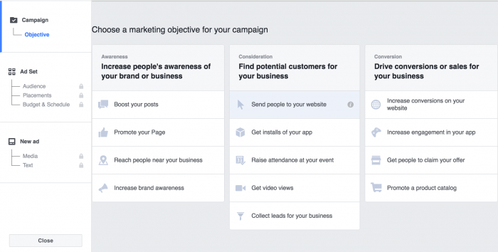 Tạo campaign để Remarketing đơn giản trên Facebook