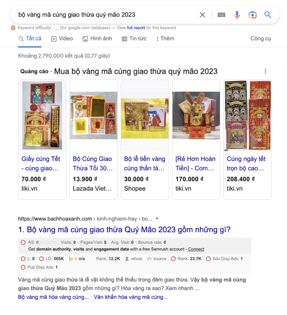 Google thắng áp đảo ChatGPT khi đưa về nội dung chi tiết và hình ảnh của từ khoá.