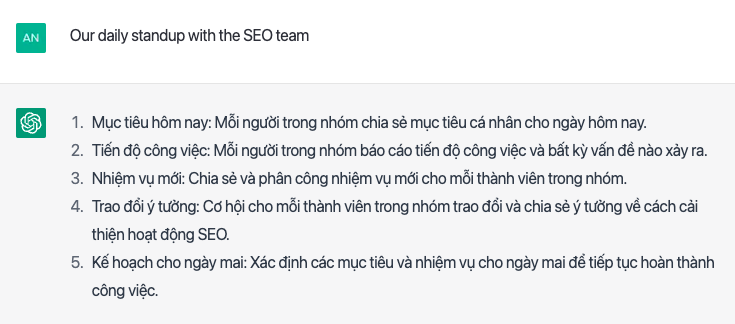 ChatGPT luôn trả về kết quả đúng trọng tâm, đầy đủ thông tin