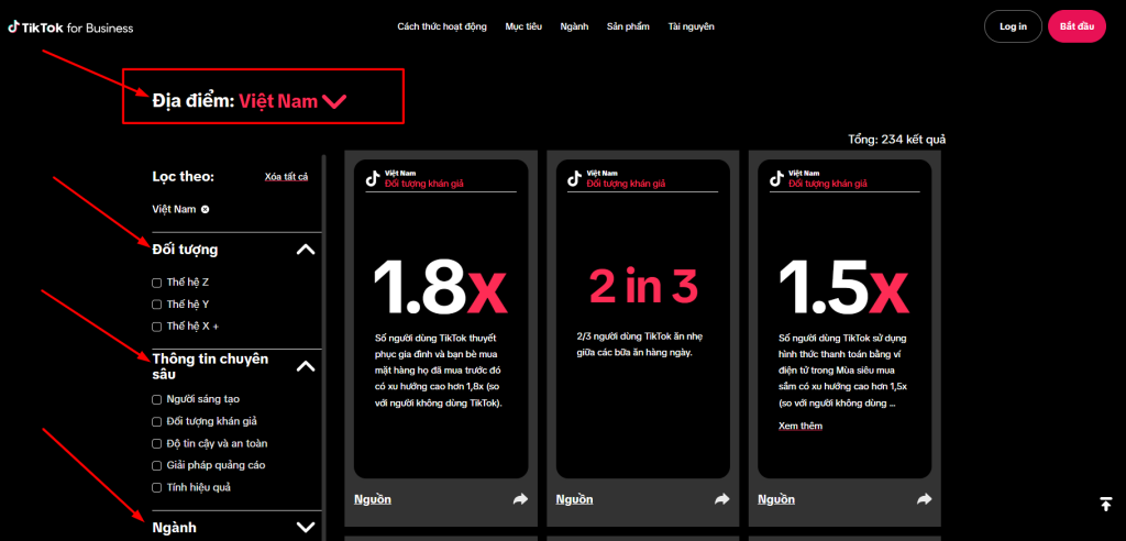 Tham khảo Tiktok Insight để hiểu hơn về thị trường Tiktok tại Việt Nam