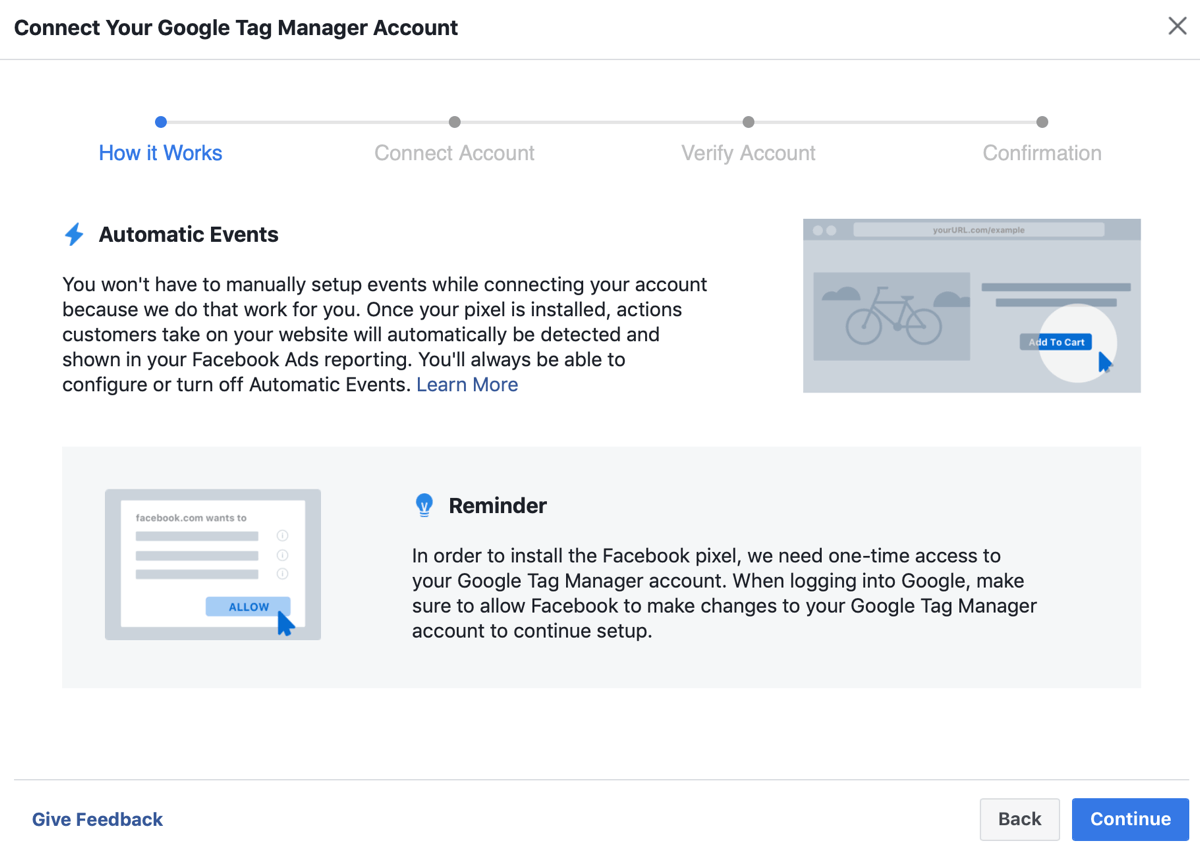 kết nối tài khoản Google Tag Manager với Facebook