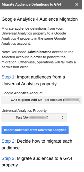 Cách tạo lại đối tượng Universal Analytics - Bước 1