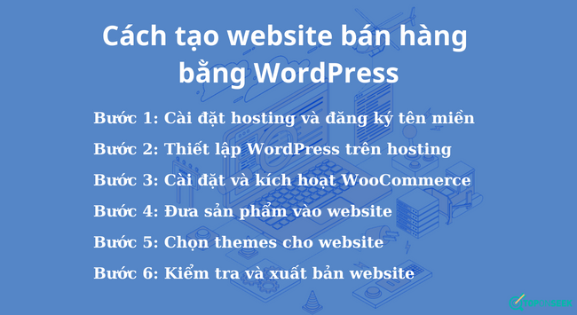 các bước chính để tạo website bán hàng bằng WordPress 