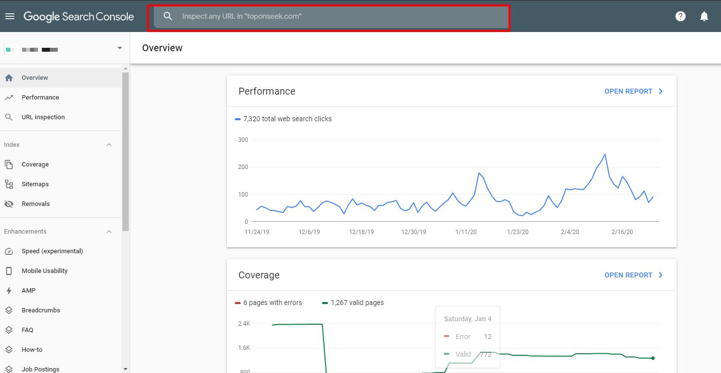 Công cụ kiểm tra URL của Google Webmaster Tool