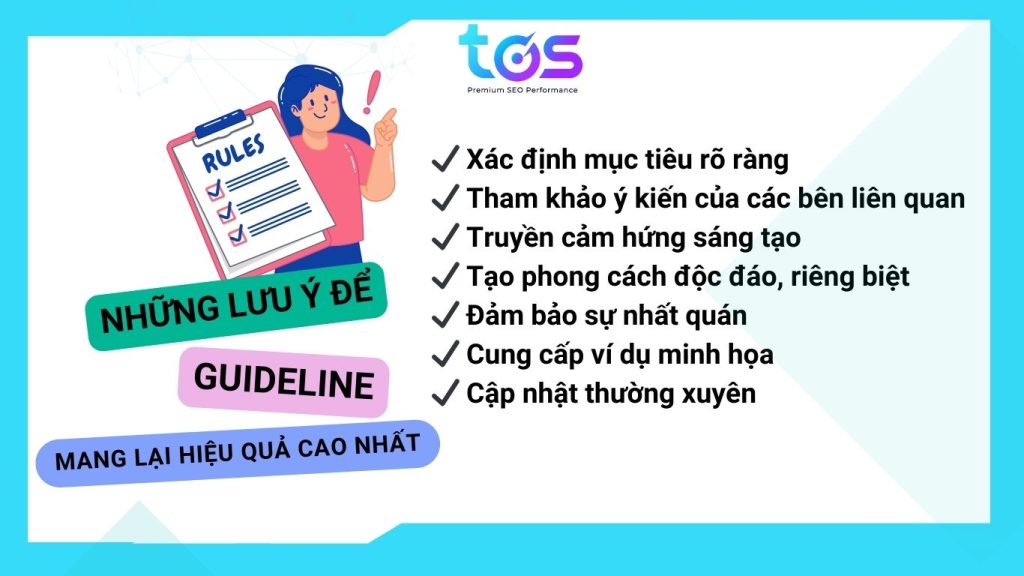 Các lưu ý trong quá trình xây dựng Guideline