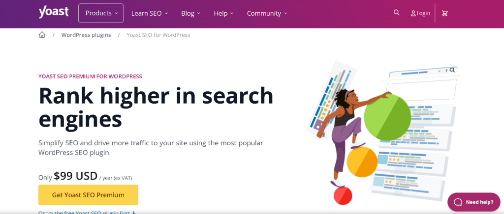 Màn hình giao diện của công cụ Yoast SEO